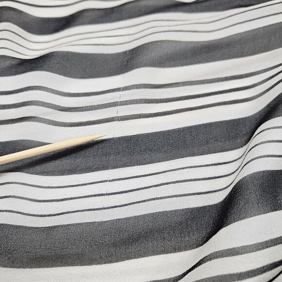 Zimmernann Anthropologie Womens Pants L Black Stripe Wide Leg Pull on Sheer Silk - Picture 9 of 14